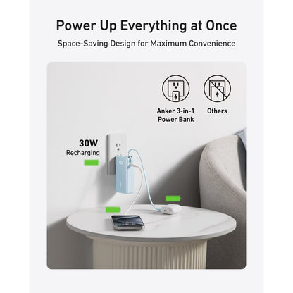 Anker Power Bank (10K, Fusion, Built-In Cable) - CosmoGloⓇ