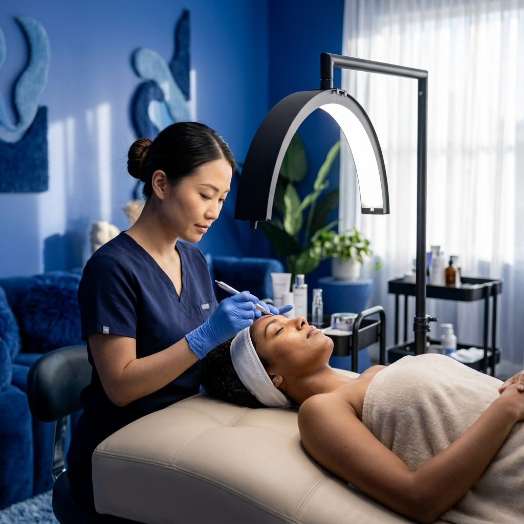 Gloves for estheticians, medical practice, pmu and beauty professionals - Blue