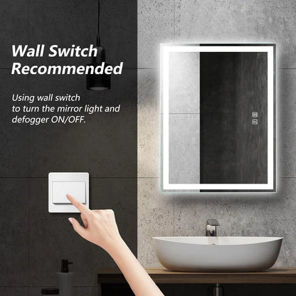 Deluxe Center Glow LED Bathroom Mirror - CosmoGloⓇ