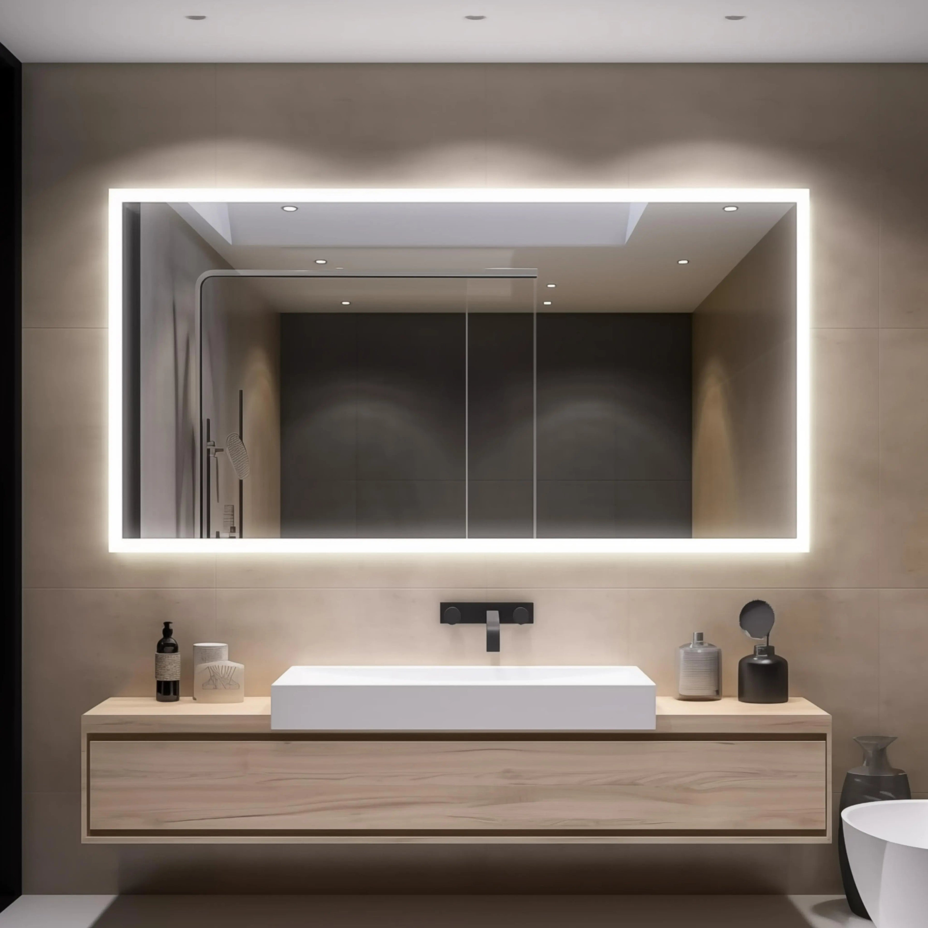 Hausvita Deluxe Edge Glow LED Bathroom Mirror - CosmoGloⓇ