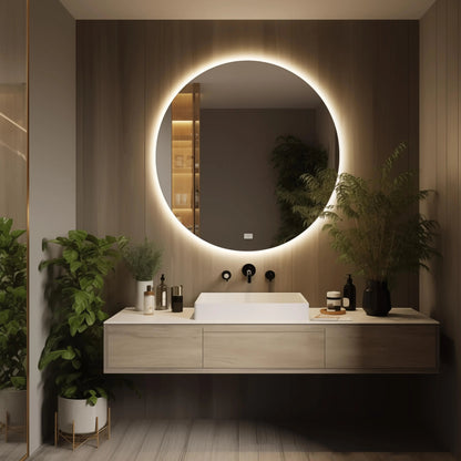 Round Backlit LED BATHROOMS Vanity  Mirrors With Dimmable Lights - CosmoGloⓇ