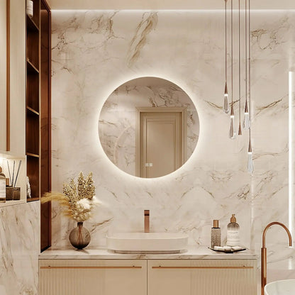 Round Backlit LED BATHROOMS Vanity  Mirrors With Dimmable Lights - CosmoGloⓇ