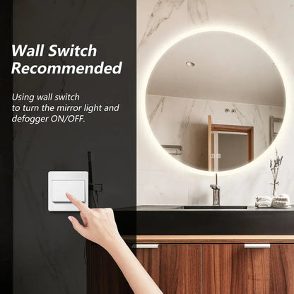 Round Backlit LED BATHROOMS Vanity  Mirrors With Dimmable Lights - CosmoGloⓇ
