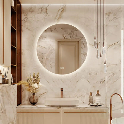 Round Backlit LED BATHROOMS Vanity  Mirrors With Dimmable Lights - CosmoGloⓇ