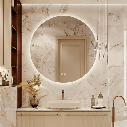 Round Backlit LED BATHROOMS Vanity  Mirrors With Dimmable Lights - CosmoGloⓇ
