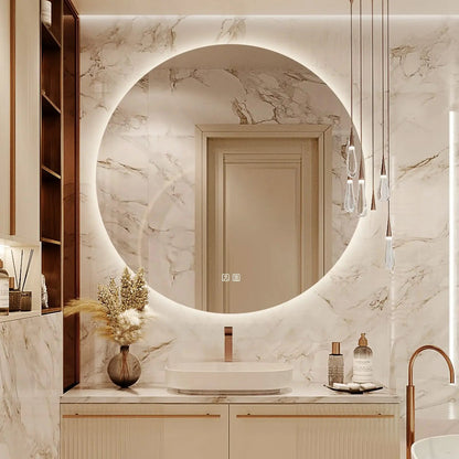 Round Backlit LED BATHROOMS Vanity  Mirrors With Dimmable Lights - CosmoGloⓇ