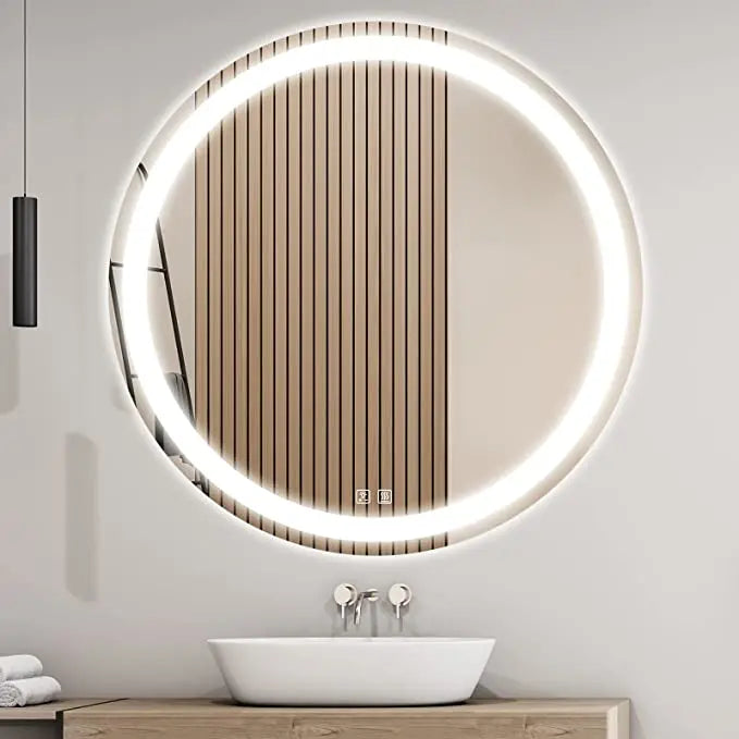 Round Led Mirror Bathroom Vanity Mirror With Dimmable Lights - CosmoGloⓇ