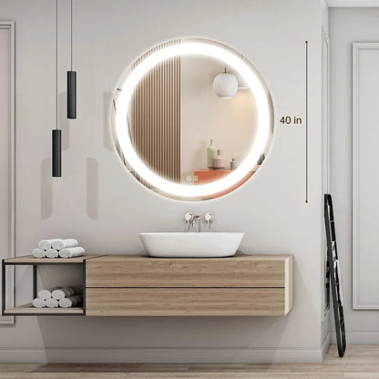Round Led Mirror Bathroom Vanity Mirror With Dimmable Lights - CosmoGloⓇ