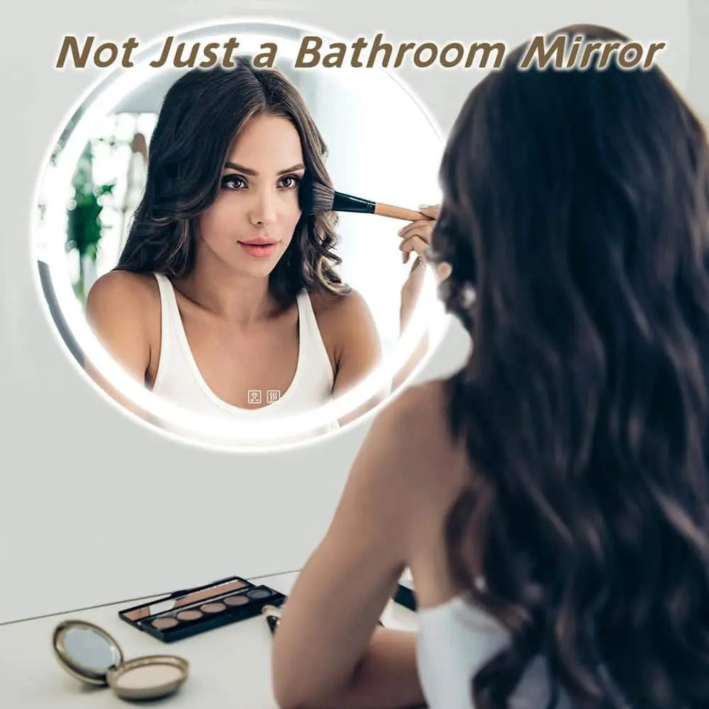 Round Led Mirror Bathroom Vanity Mirror With Dimmable Lights - CosmoGloⓇ