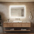 HAUSVITA standard center glow LED bathroom mirror with built-in lighting, sleek design, and reflective glass surface.