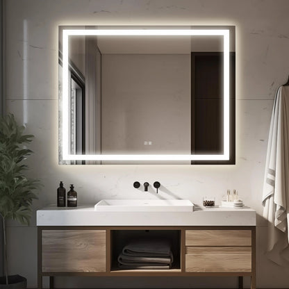Standard Center Glow LED Bathroom Mirror - CosmoGloⓇ