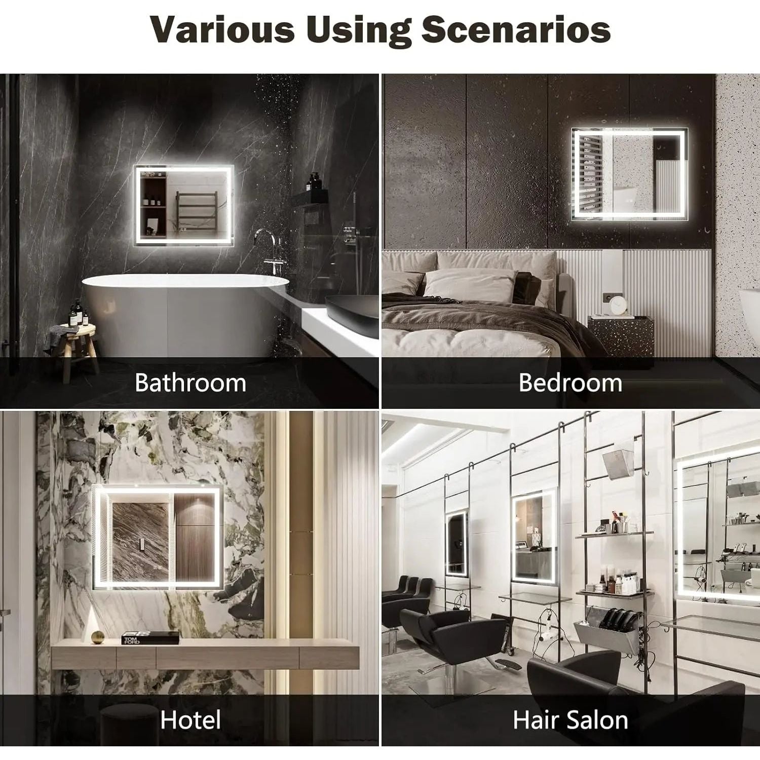 Standard Center Glow LED Bathroom Mirror - CosmoGloⓇ