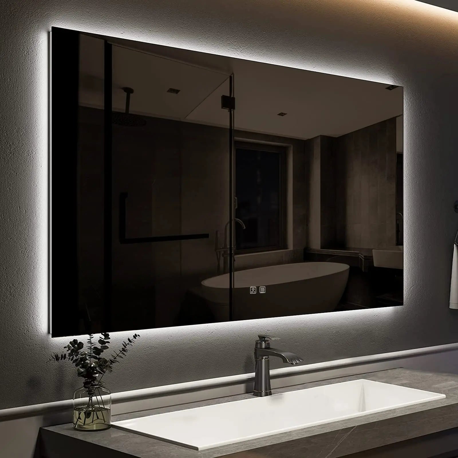 Standard Sleek Backlit LED Bathroom Mirror - CosmoGloⓇ
