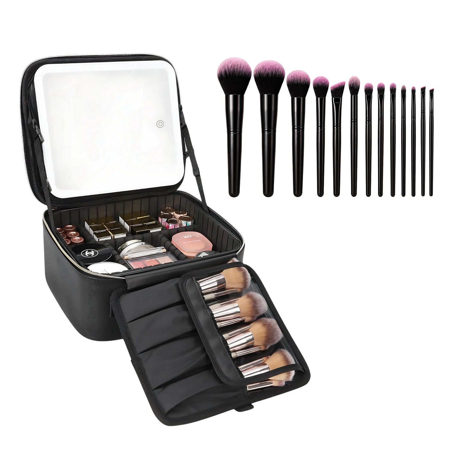 Lighted Makeup Case with Mirror