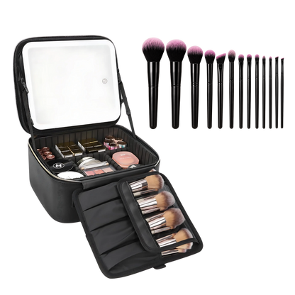 Lighted Makeup Case with Mirror