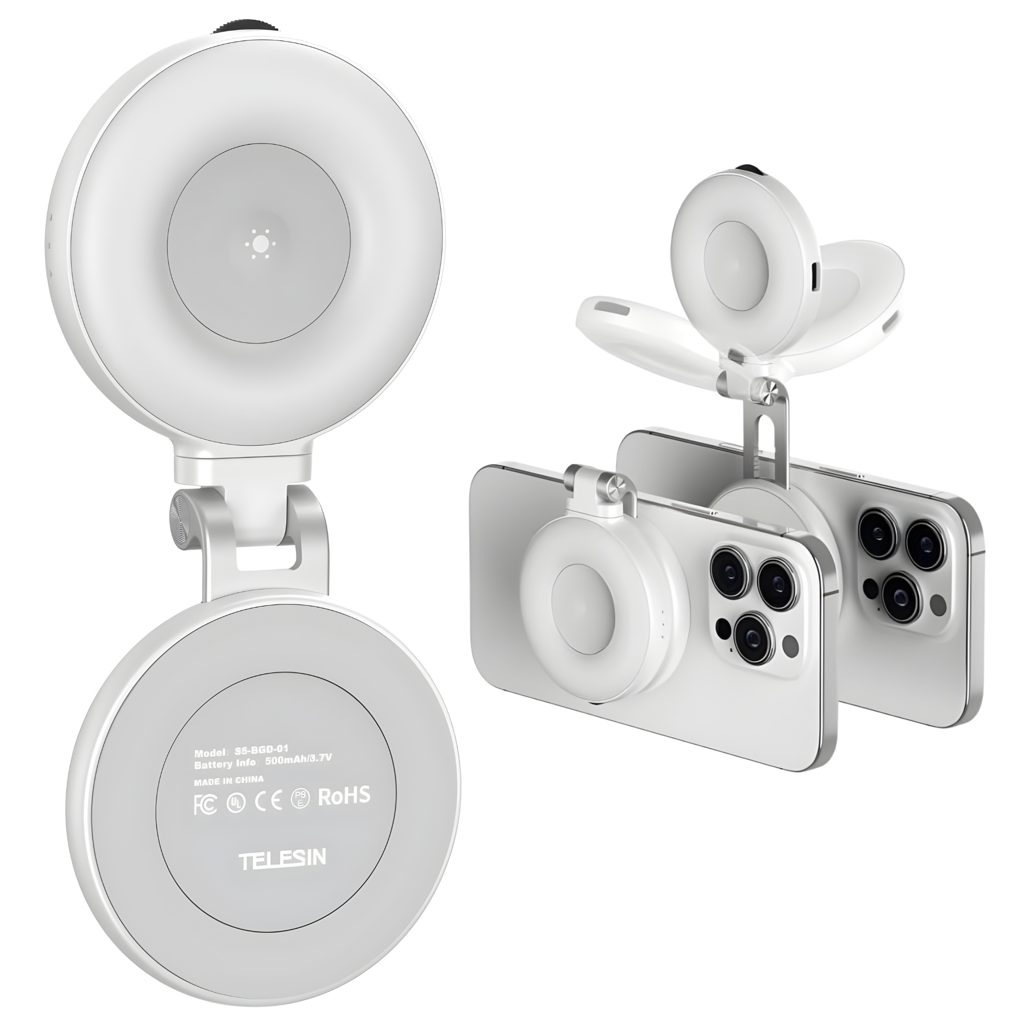 CosmoGloⓇ Fun Shot Magnetic Grip2 accessory with black handle and magnetic attachment, designed for camera or smartphone use.
