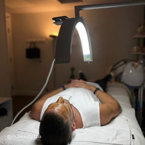 Creating content using CosmoGlo light with built-in phone clip