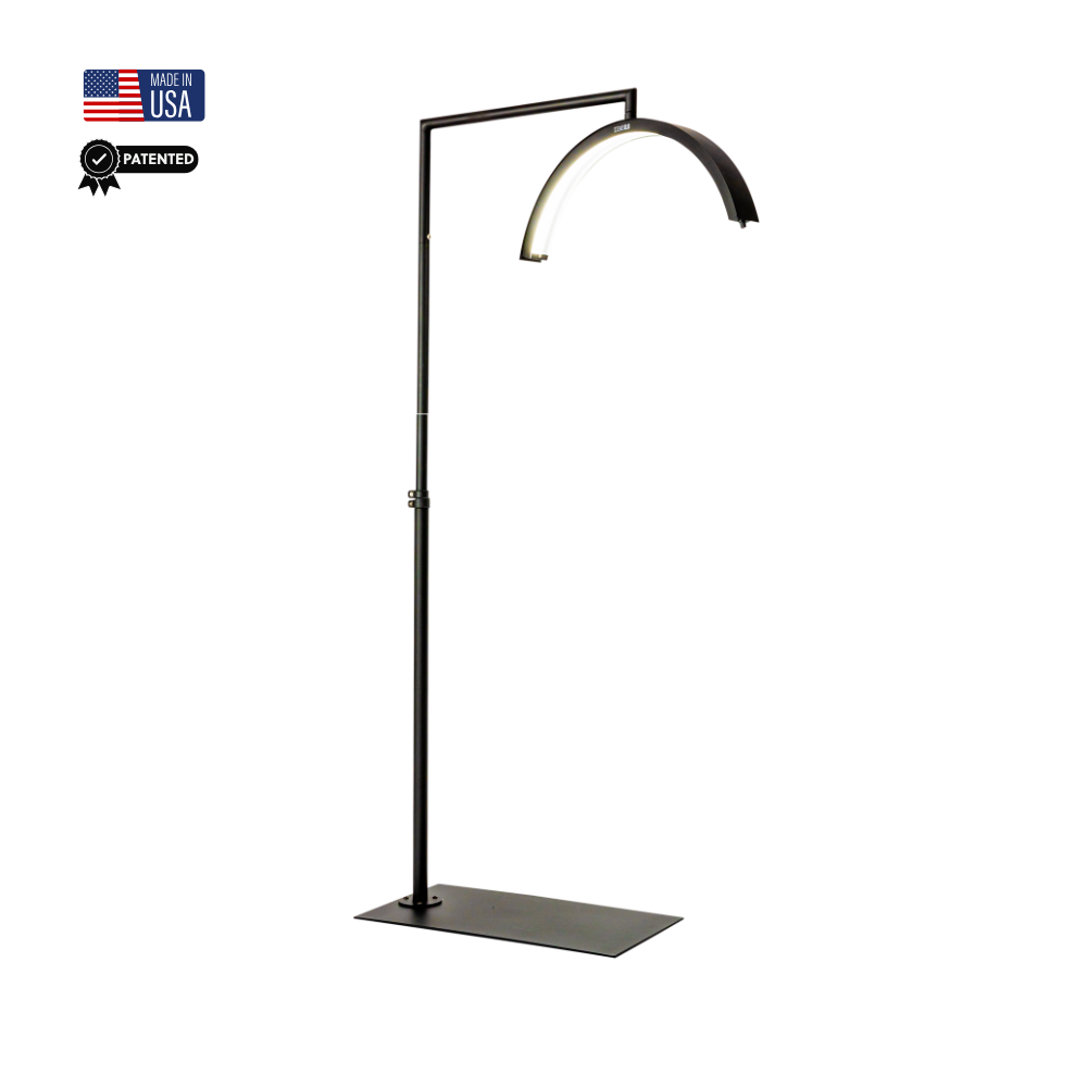 CosmoGlo XL black professional studio lighting setup