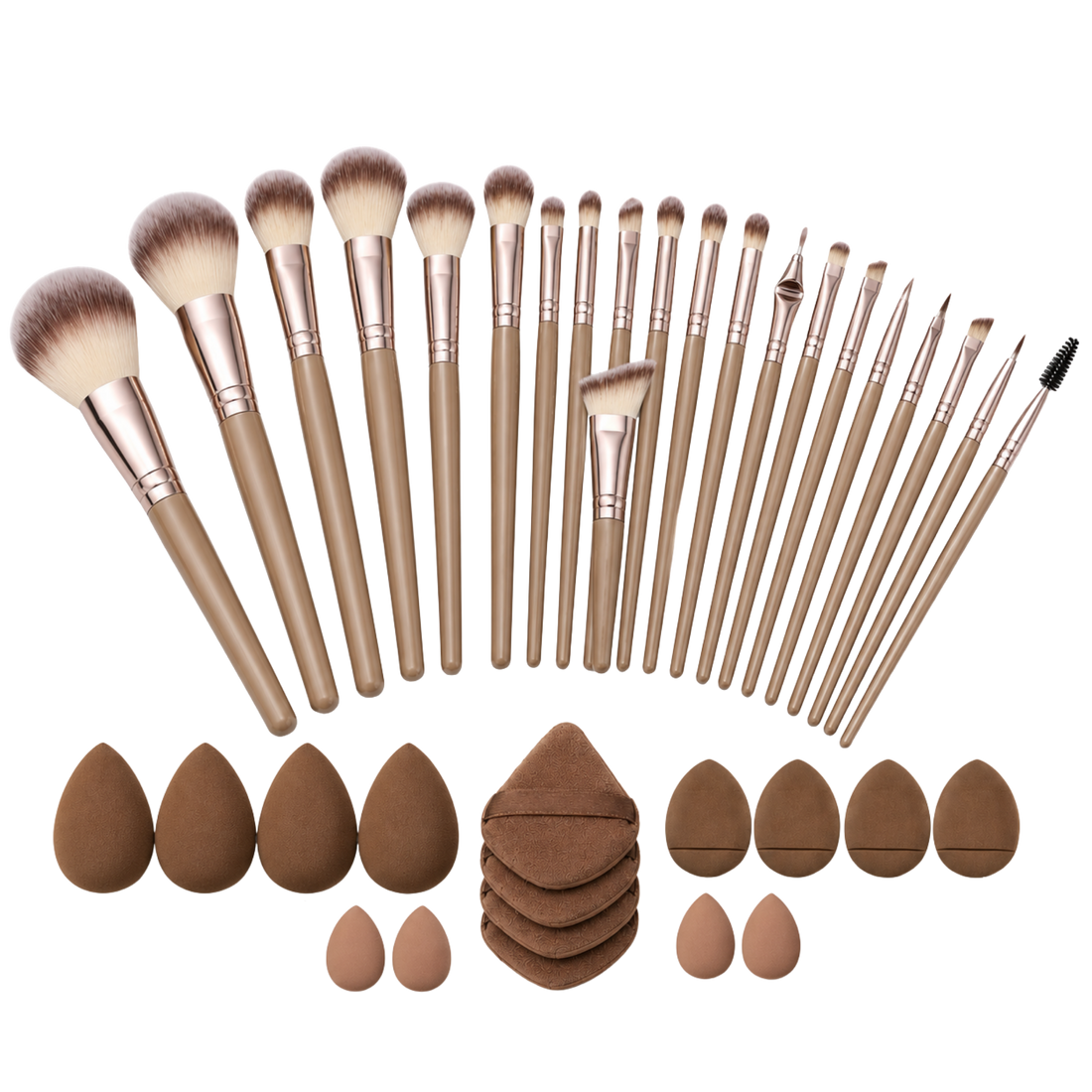 41-Piece Makeup Brush &amp; Beauty Sponge Set