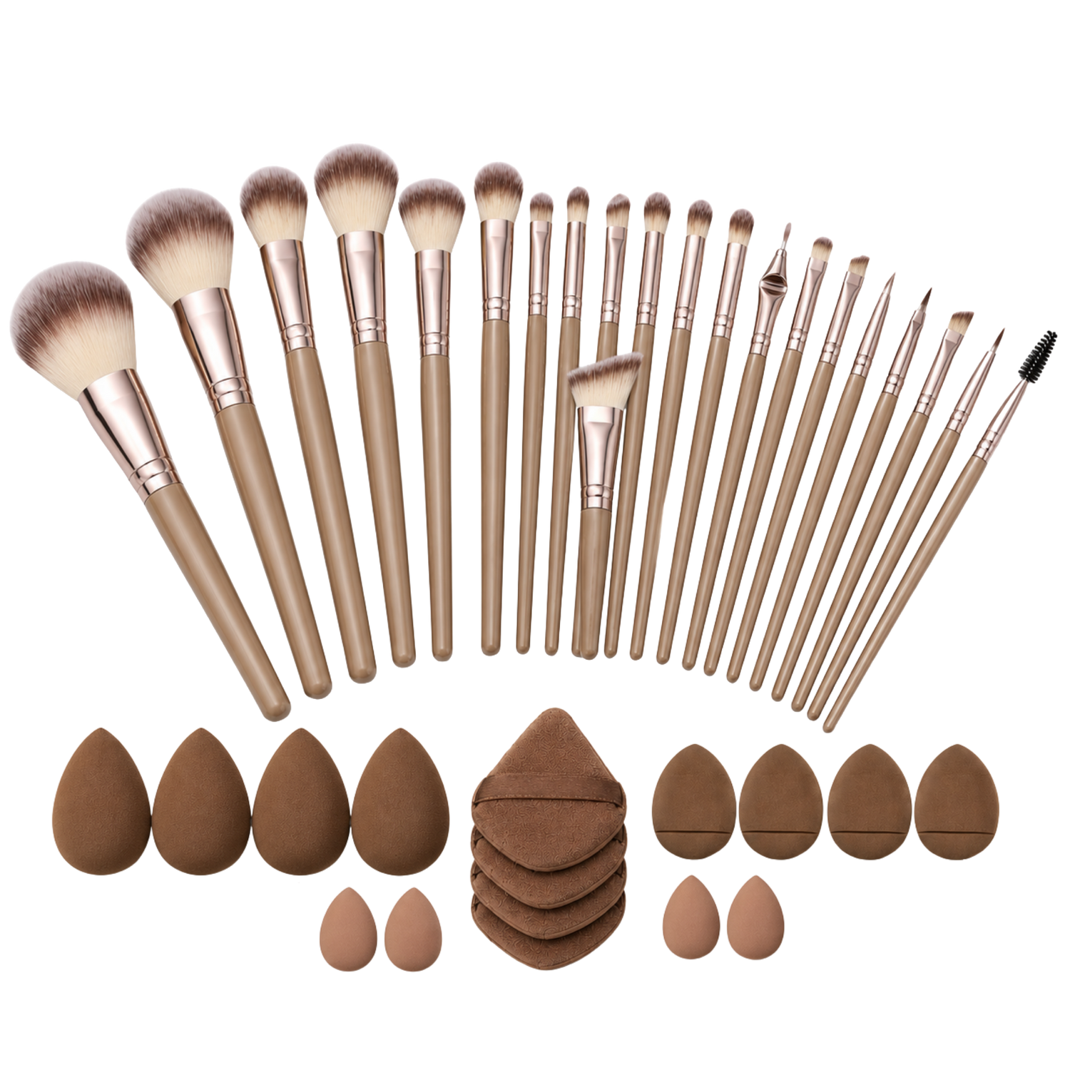 41-Piece Makeup Brush &amp; Beauty Sponge Set