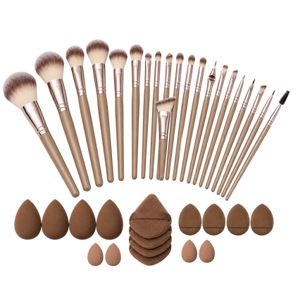 41-Piece Makeup Brush &amp; Beauty Sponge Set