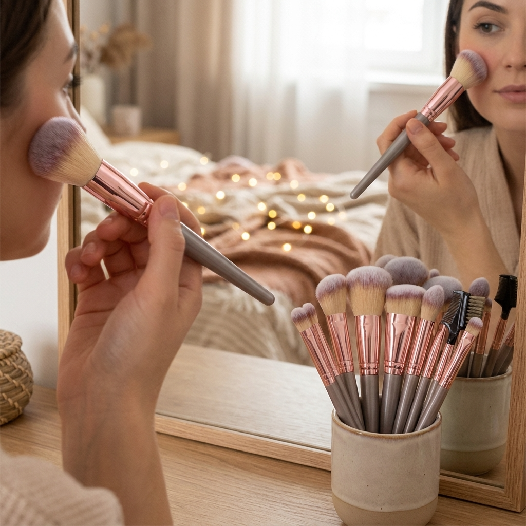 Make-up brush set for make-up application