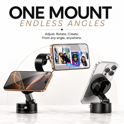 Black Content MagMount accessory from The CosmoGlo with magnetic design and sleek finish for versatile device mounting.