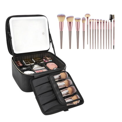 Lighted Makeup Case with Mirror