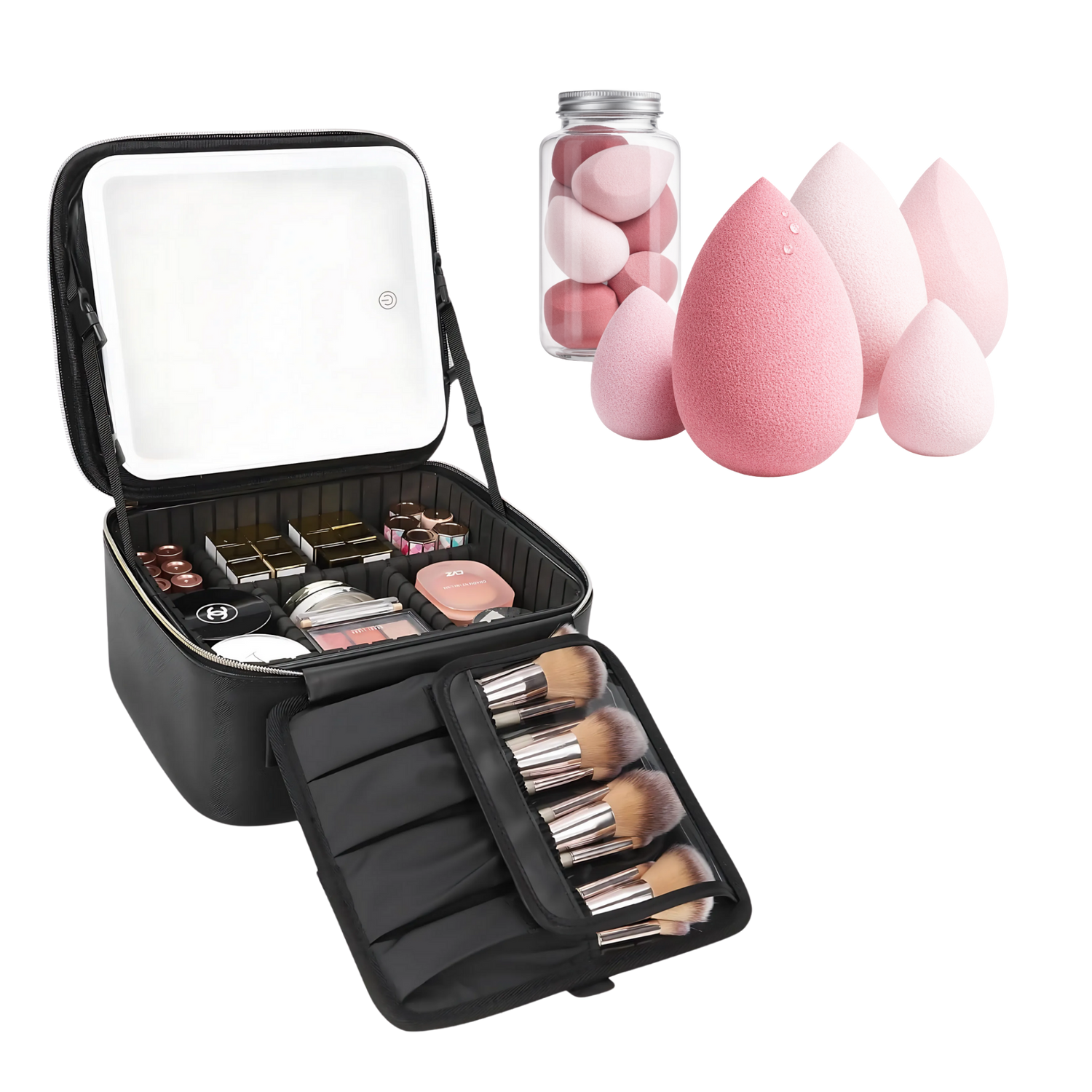 Lighted Makeup Case with Mirror