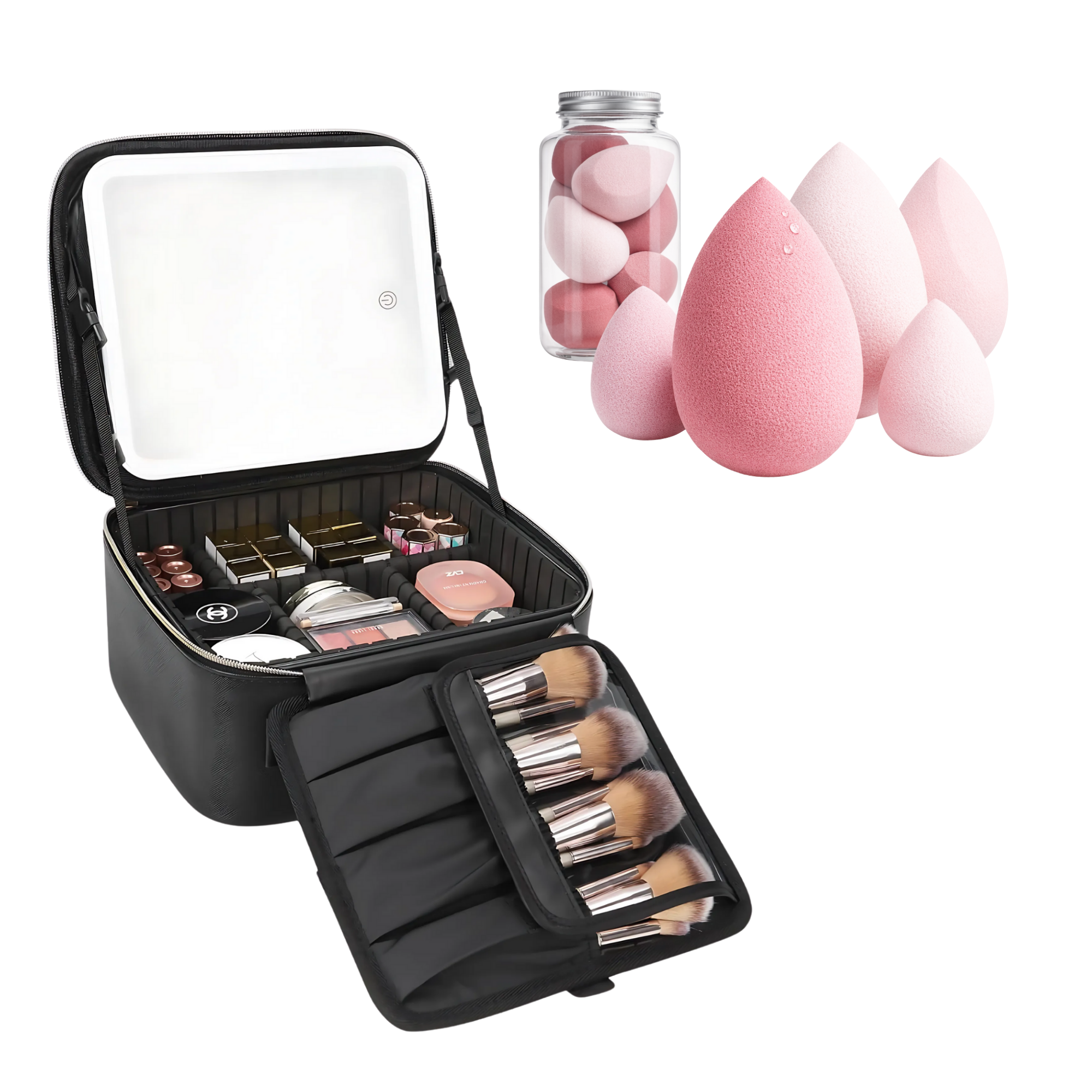 Lighted Makeup Case with Mirror
