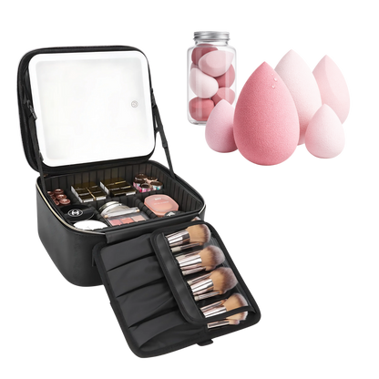 Lighted Makeup Case with Mirror