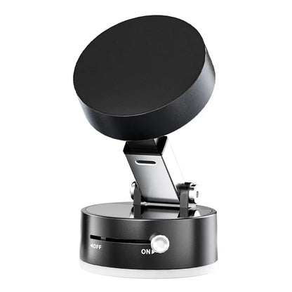 Close-up of vacuum suction base and double magnetic force feature