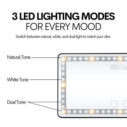 Light up LED Car Visor Mirror color changing