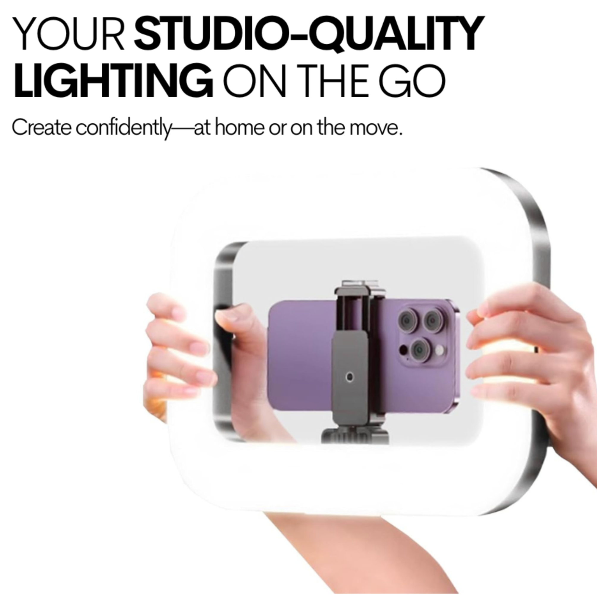 The CosmoGlo LED Content Frame accessory with illuminated border and sleek design, ideal for modern decorative displays.