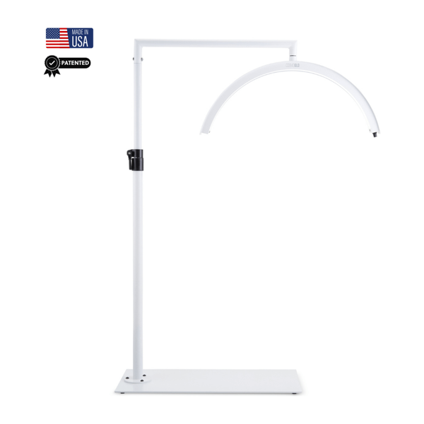 CosmoGlo Original professional beauty salon floor lamp in white