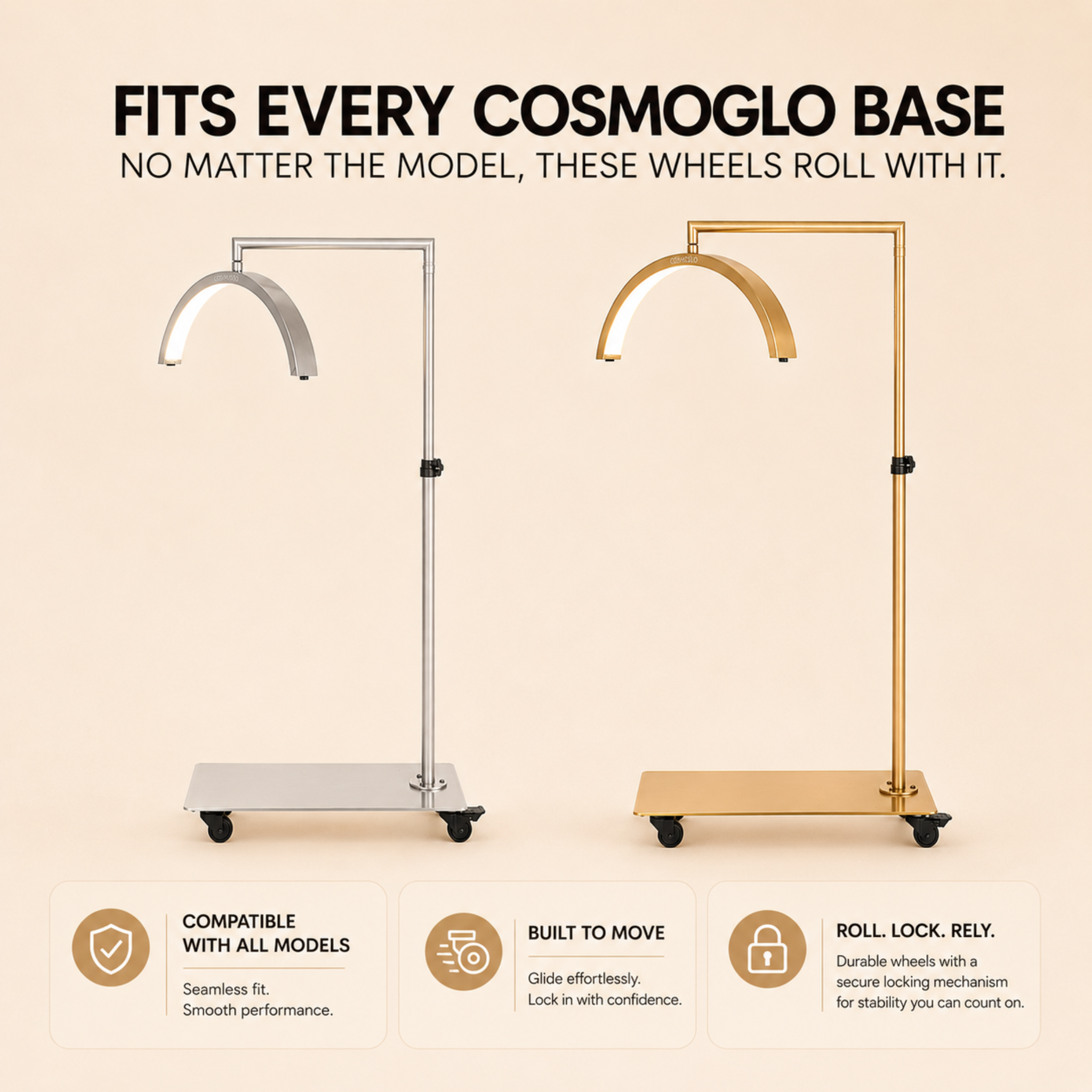 CosmoGlo Wheel Kit parts by The CosmoGlo, featuring various components for assembly and repair of the lighting system.